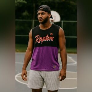 NBA Black Sleeveless Top Toronto Raptors basketball team large